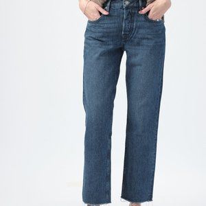 GRLFRND Tatum Cropped Straight Leg Jean in Always Now.